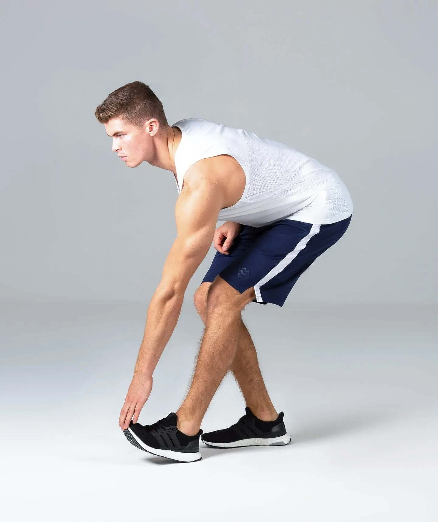 10 Inch Sports Shorts (Navy/White)