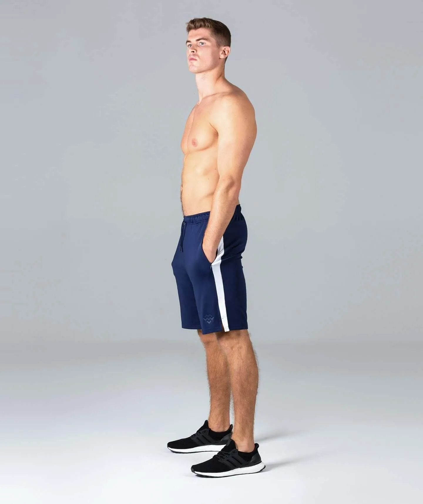 10 Inch Sports Shorts (Navy/White)