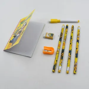 4600  8 PC SET STATIONARY SET INCLUDING 4 PENCIL RUBBER PENCIL SHARPENER 1SKETCH PEN & SMALL BOOK SCHOOL, OFFICE PRODUCT GIFT