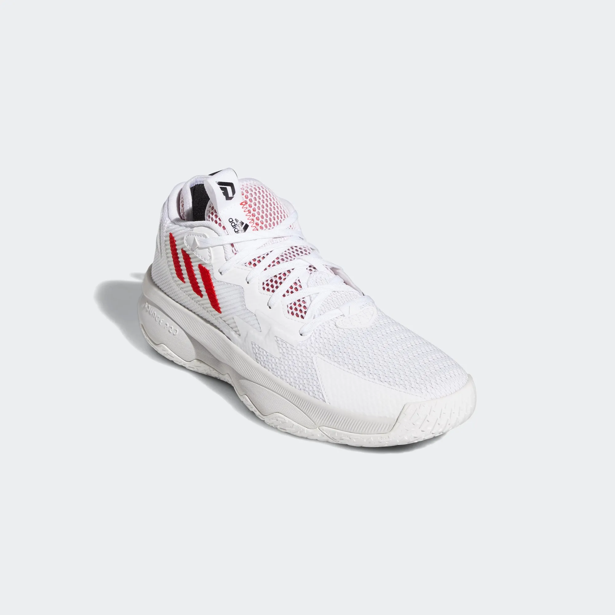 adidas DAME 8 Shoes | White-Red | Men's