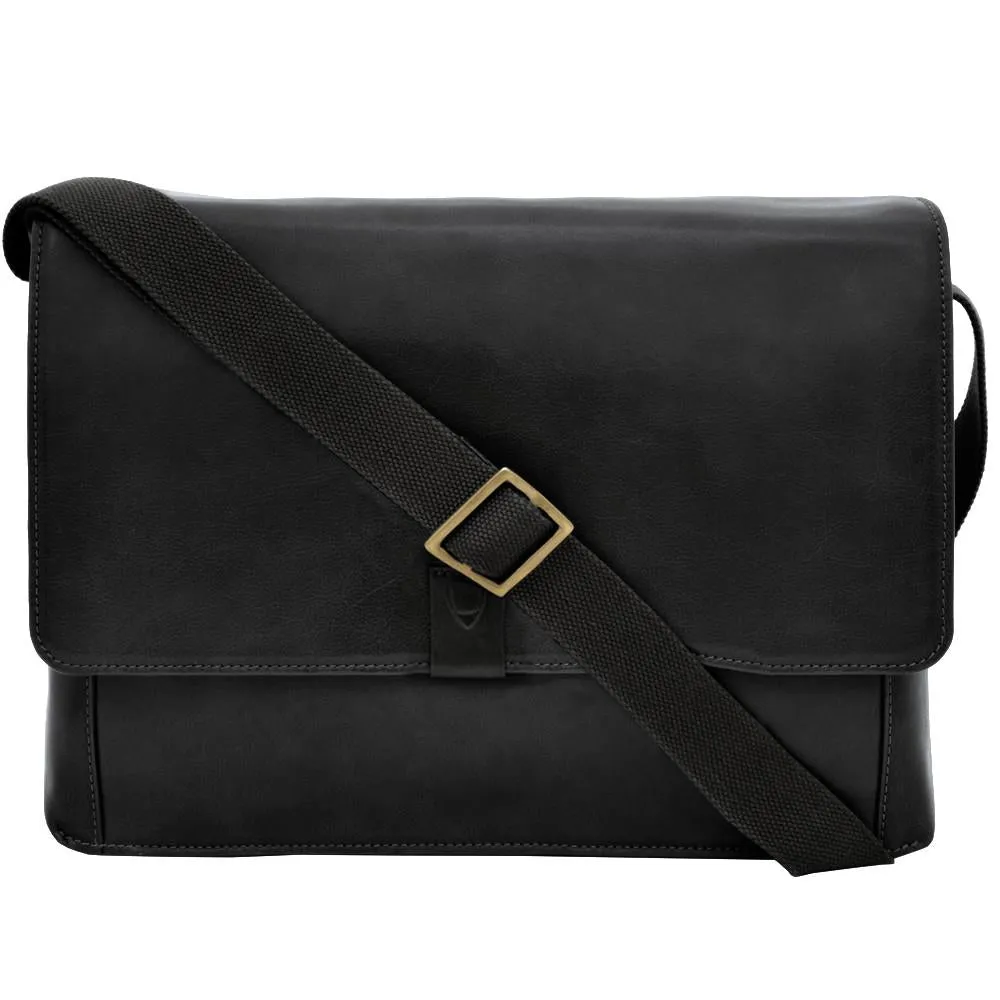 Aiden Horizontal Leather Messenger Bag