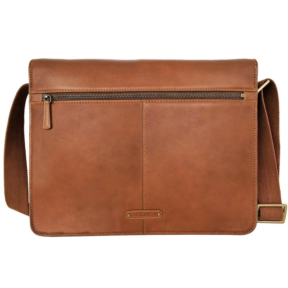 Aiden Horizontal Leather Messenger Bag