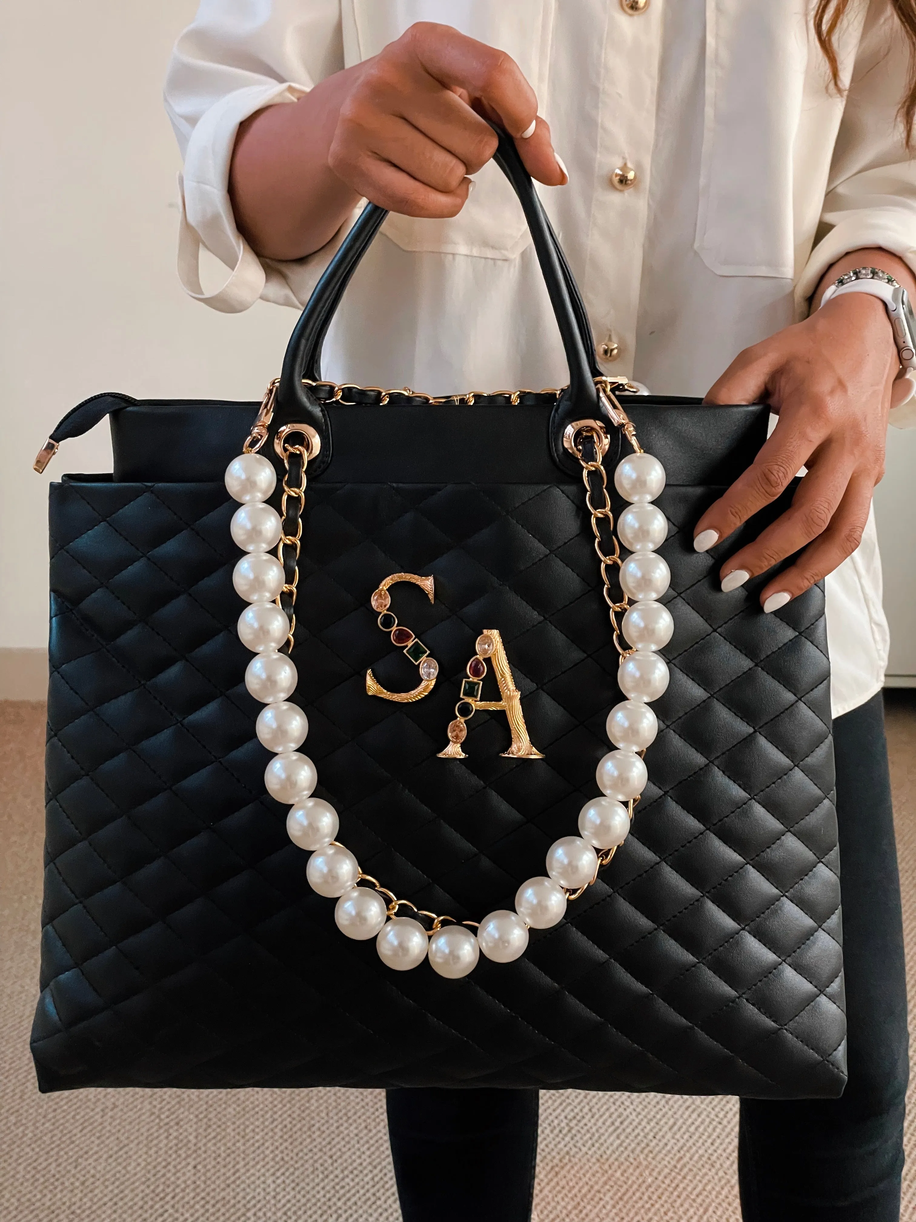 Alphabeto Black Tote