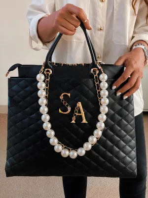 Alphabeto Black Tote