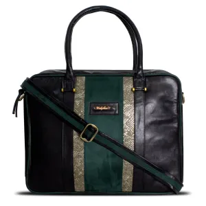 Aristo Laptop Bag - Black   Green