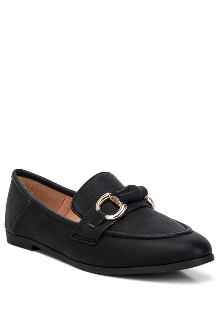 Asher Horsebit Loafers: Black