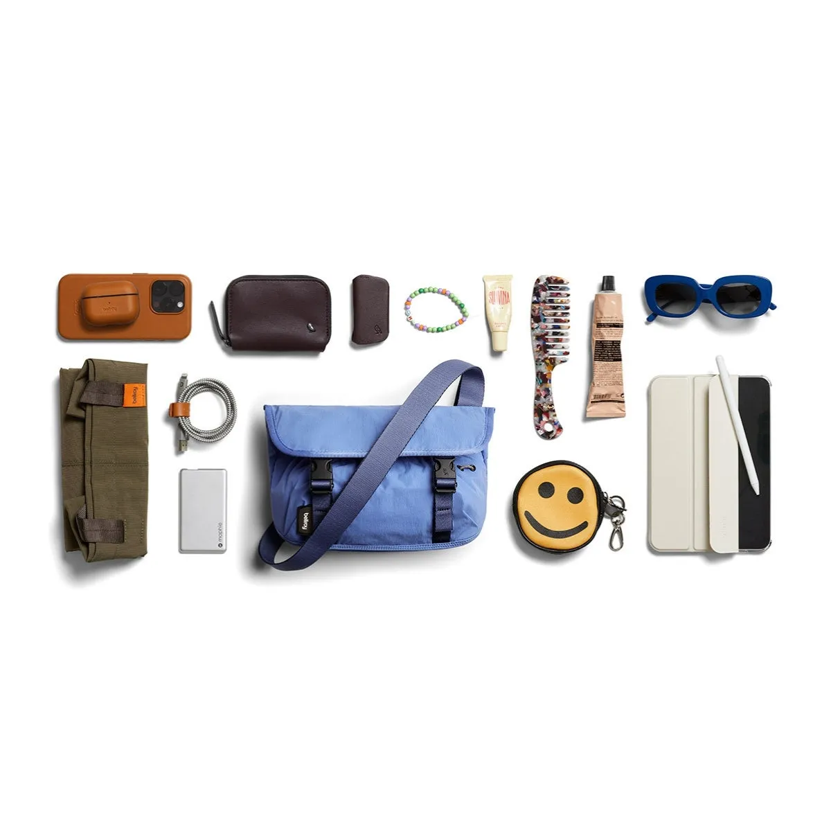 Bellroy Cinch Mini Messenger in Denim Blue