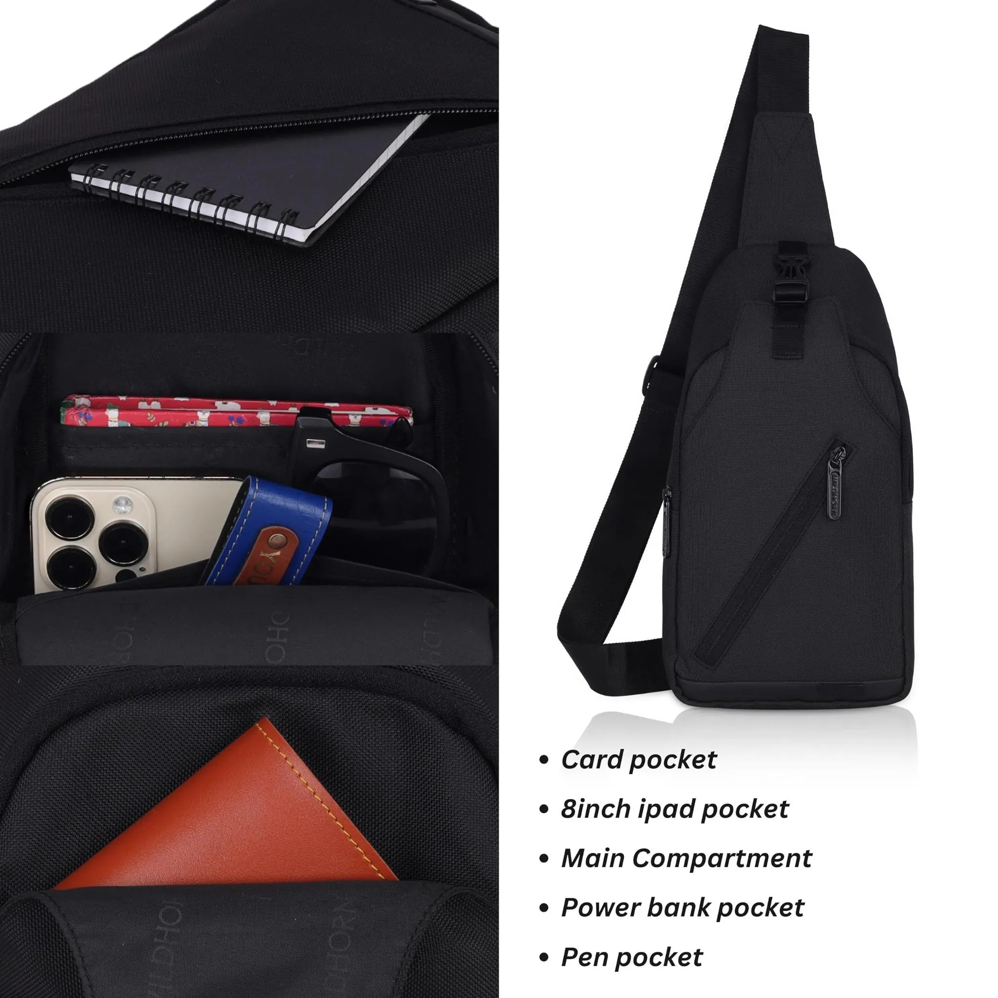 BENDIGO Crossbody Shoulder Chest Bag for Men & Women