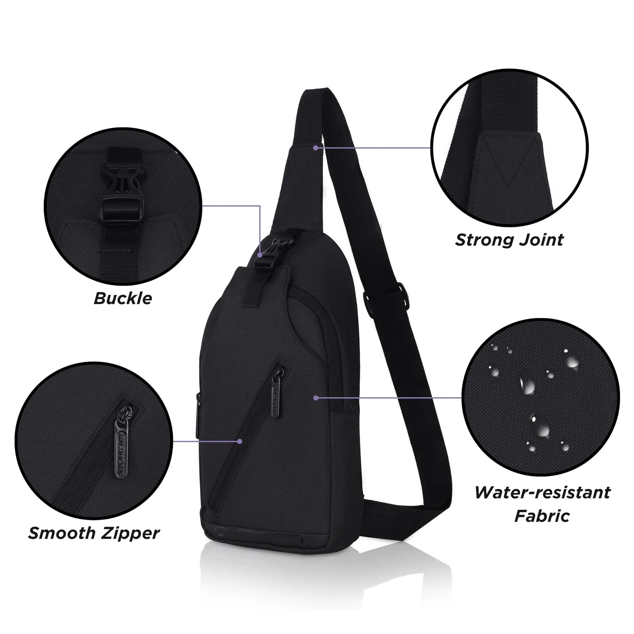 BENDIGO Crossbody Shoulder Chest Bag for Men & Women