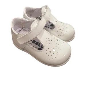 Bo-Bell Shoes | Toto T-Bar | White Patent