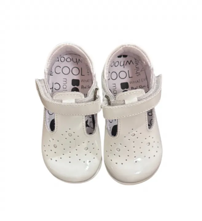 Bo-Bell Shoes | Toto T-Bar | White Patent