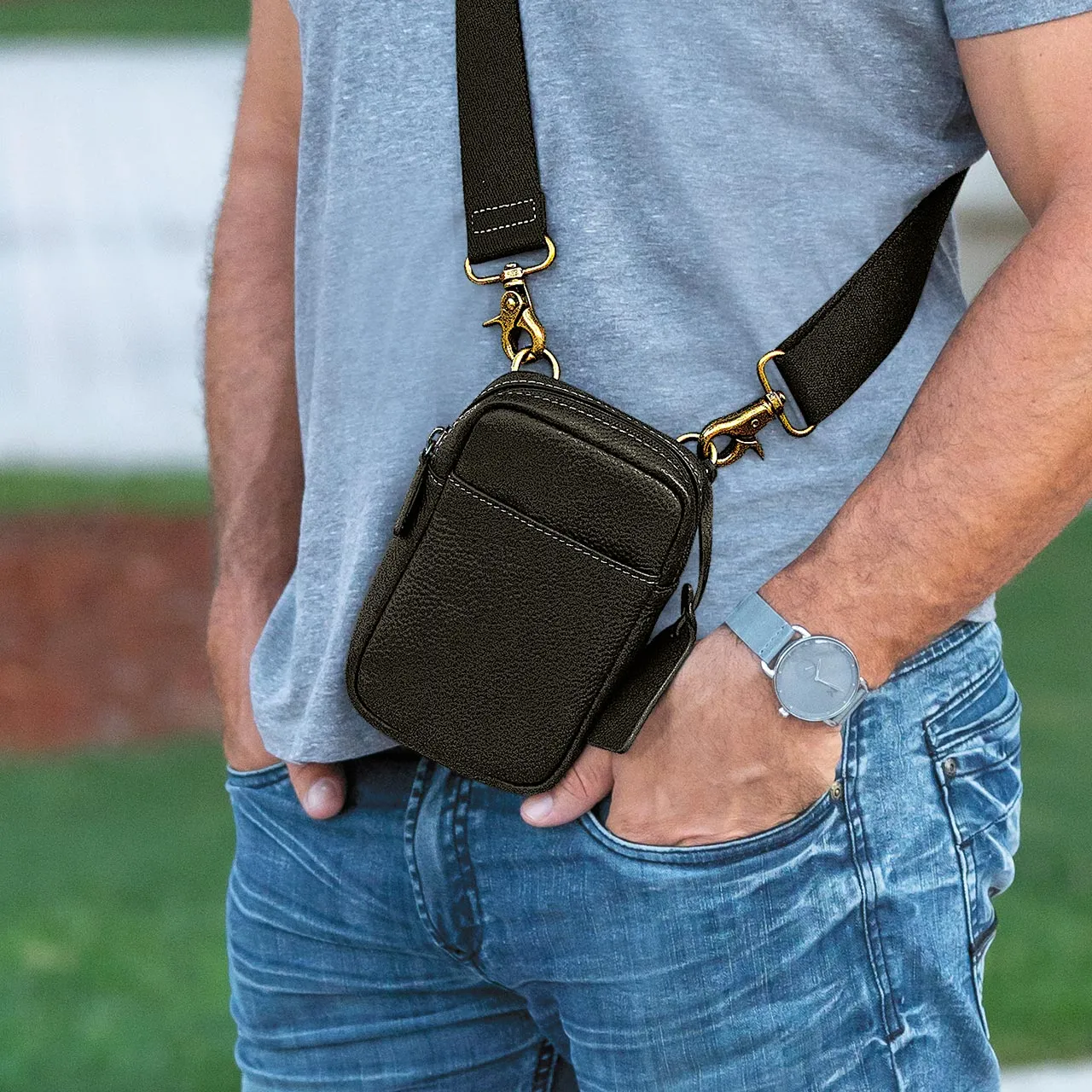 Bomber Jacket Crossbody Phone Sling