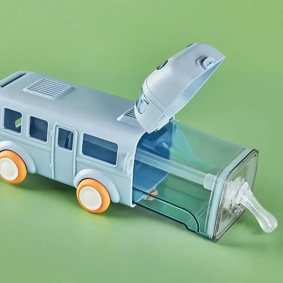 Bus Shaped Water Bottle With Straw
