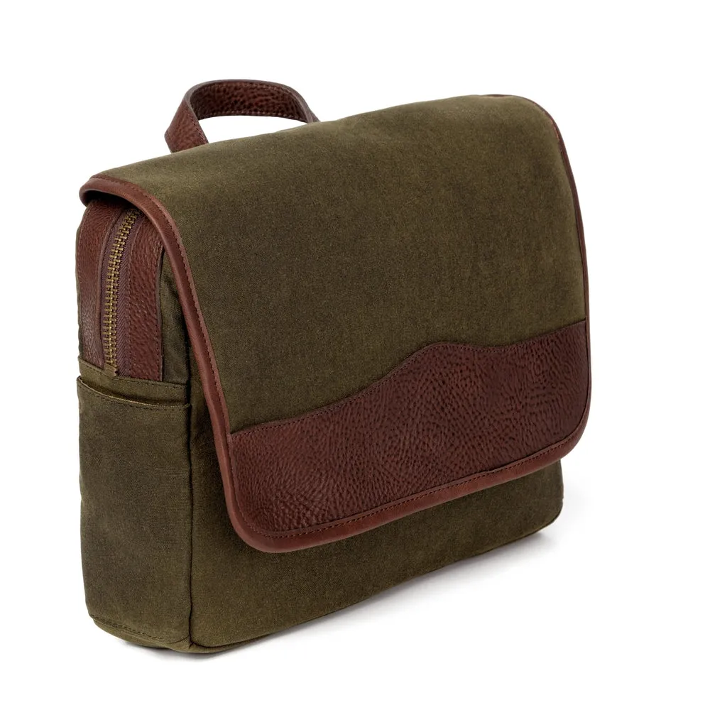 Campaign Waxed Canvas Messenger Bag by Mission Mercantile Leather Goods