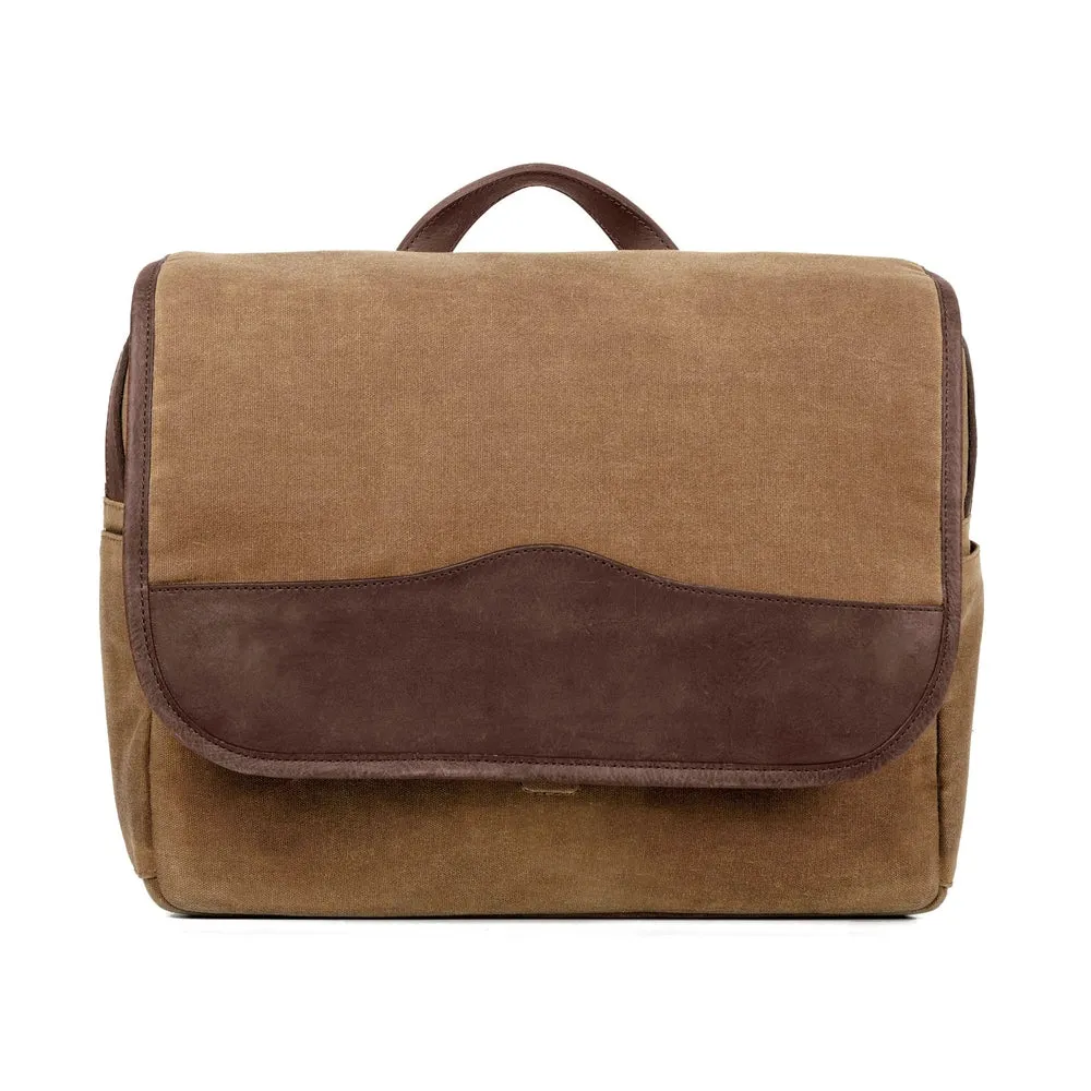 Campaign Waxed Canvas Messenger Bag by Mission Mercantile Leather Goods