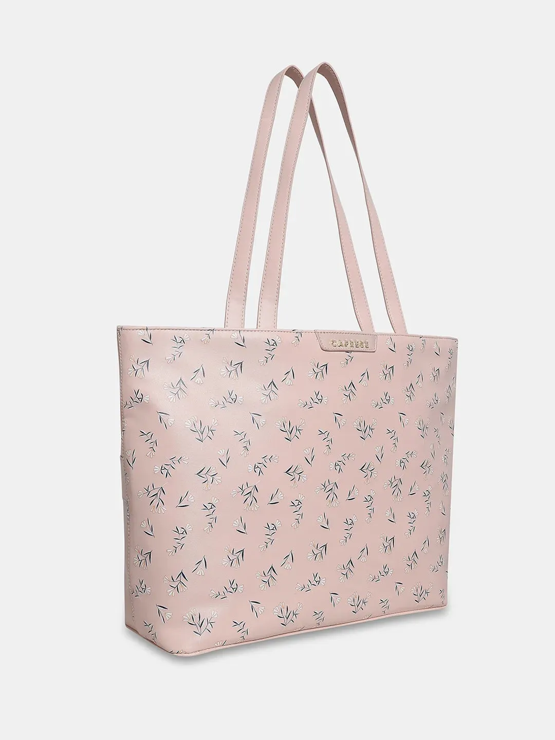 Caprese Merida Laptop Tote Large Printed Women'S Office Handbag Blush