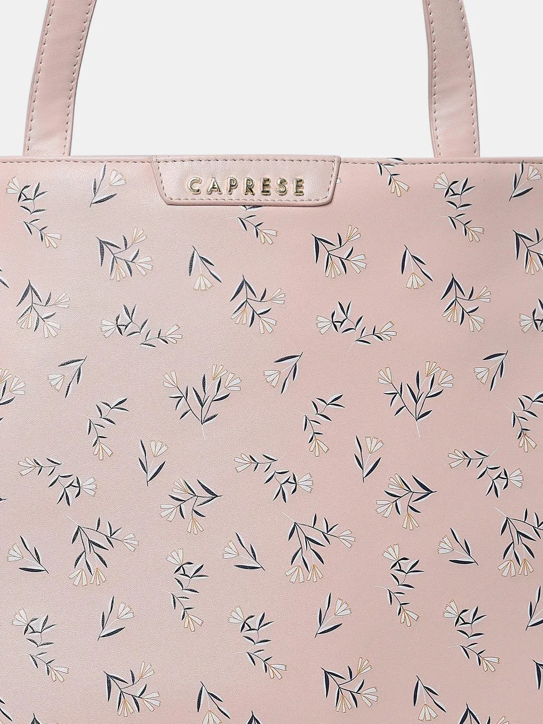 Caprese Merida Laptop Tote Large Printed Women'S Office Handbag Blush