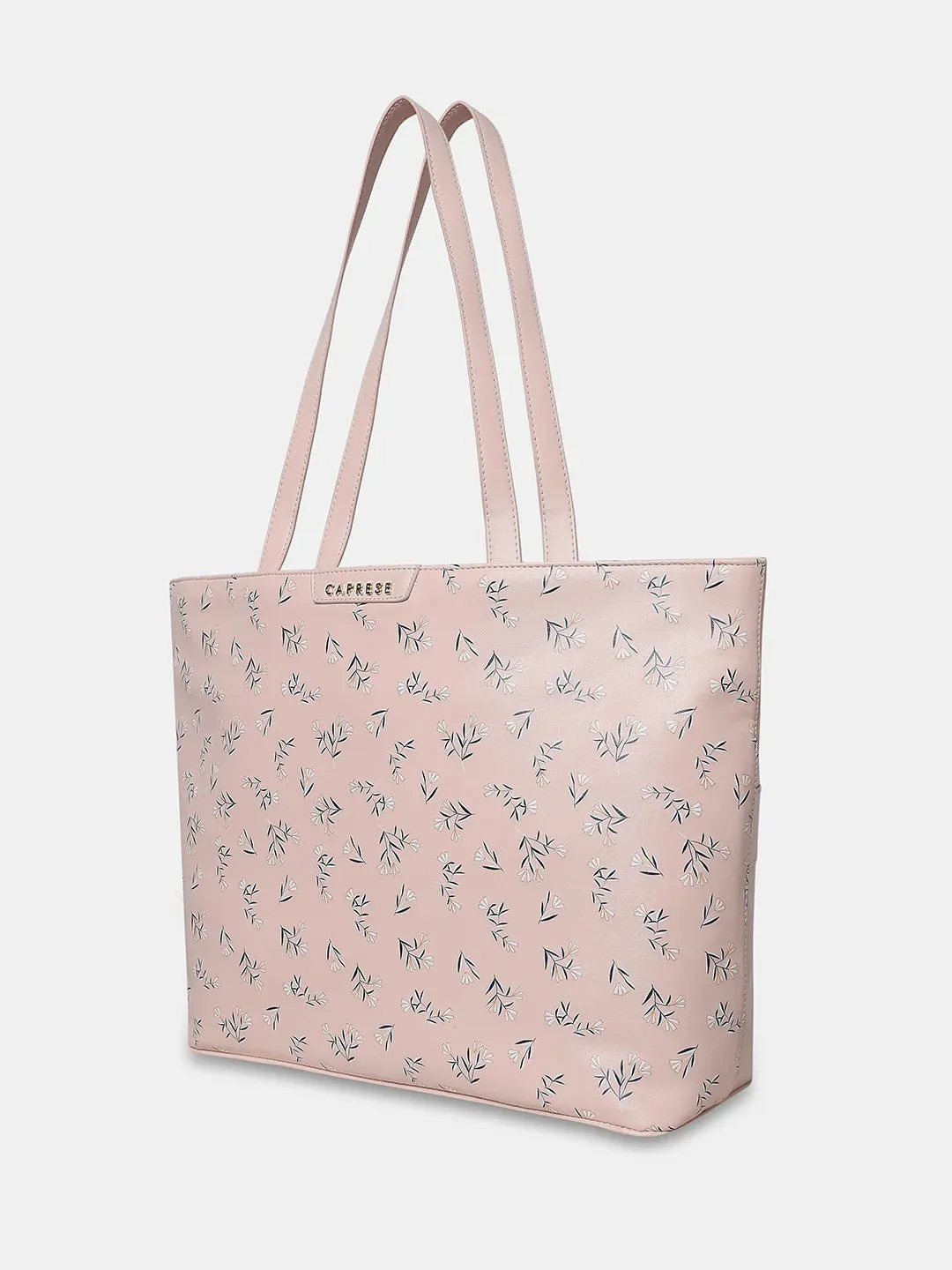 Caprese Merida Laptop Tote Large Printed Women'S Office Handbag Blush