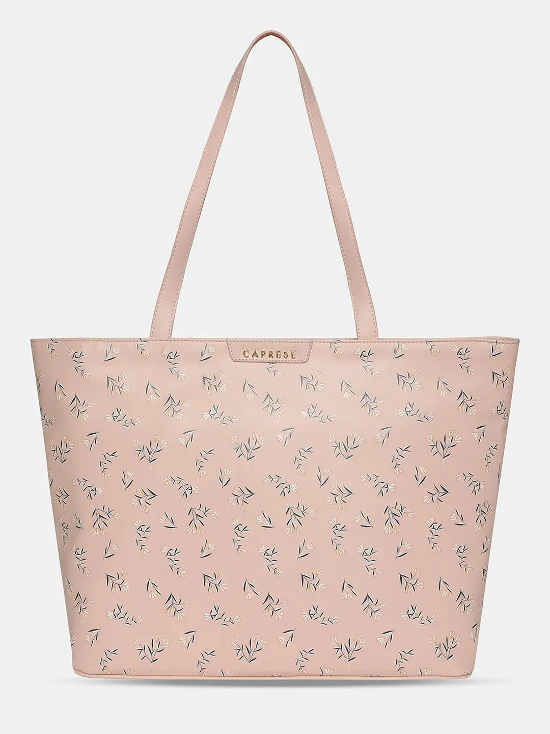 Caprese Merida Laptop Tote Large Printed Women'S Office Handbag Sky Blue