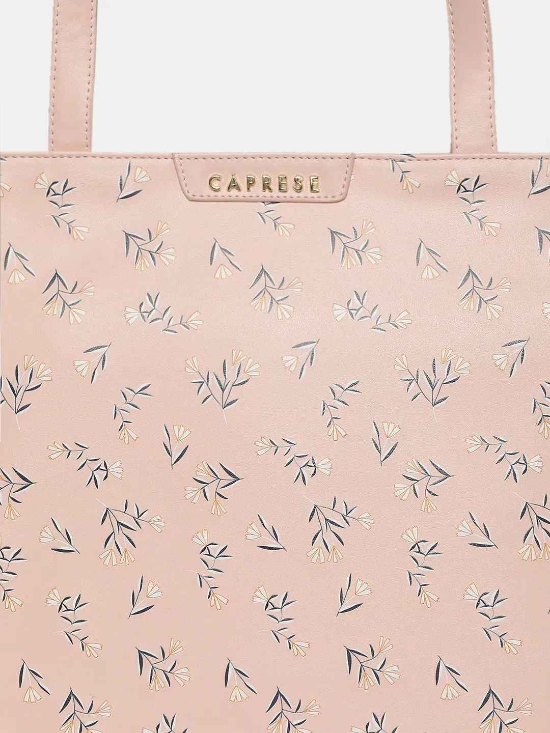 Caprese Merida Laptop Tote Large Printed Women'S Office Handbag Sky Blue