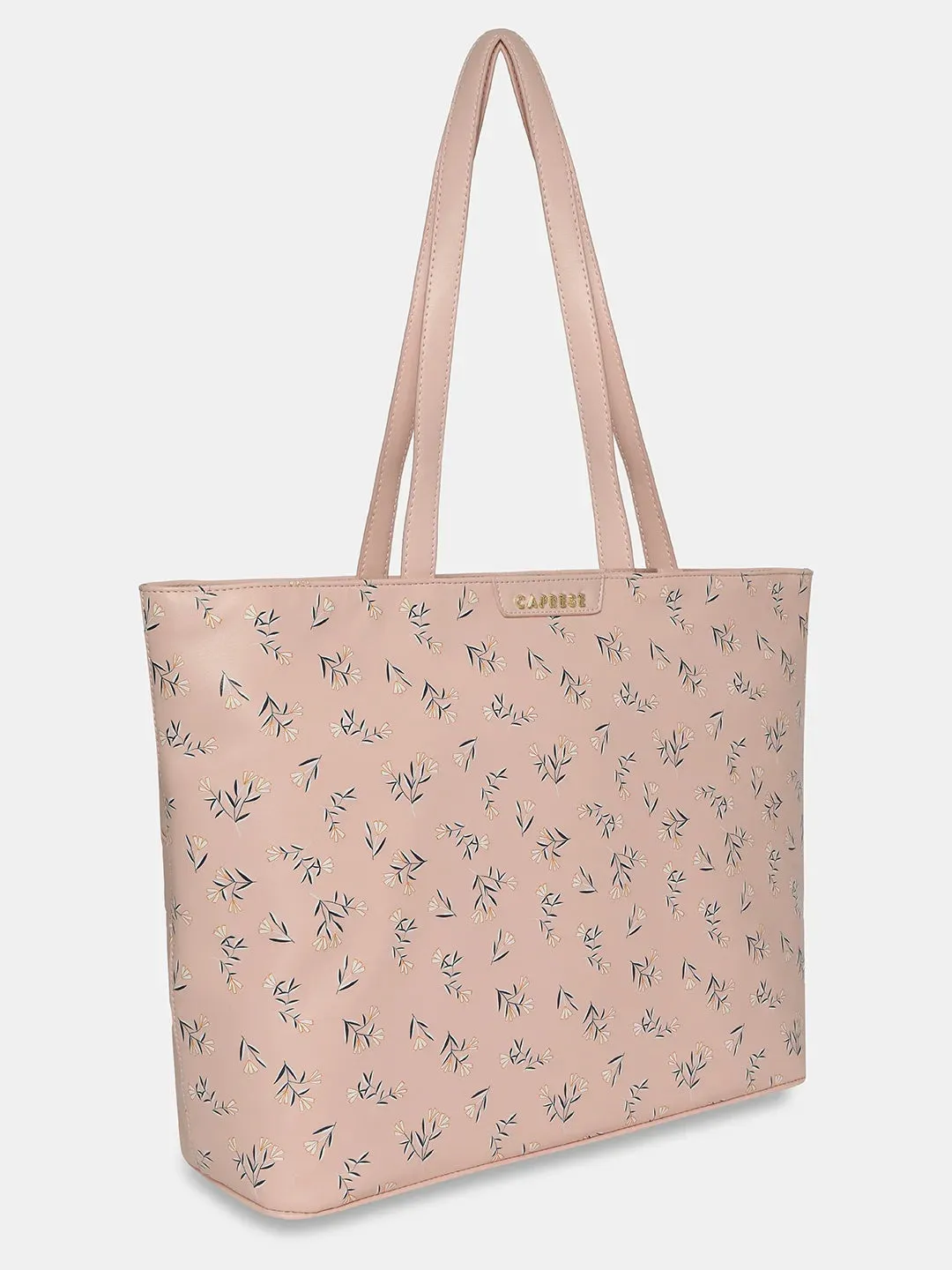 Caprese Merida Laptop Tote Large Printed Women'S Office Handbag Sky Blue