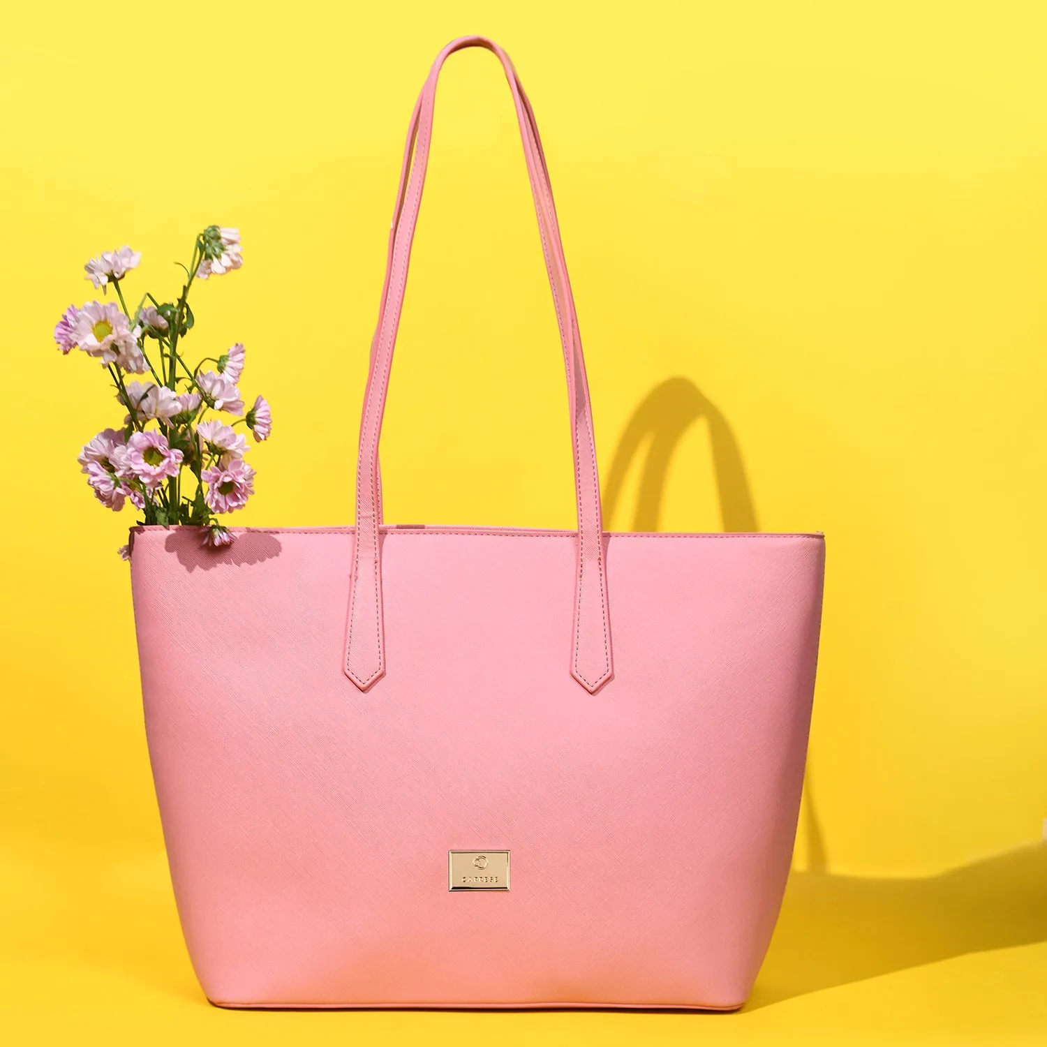 Caprese Sabeena Laptop Tote Large Pink