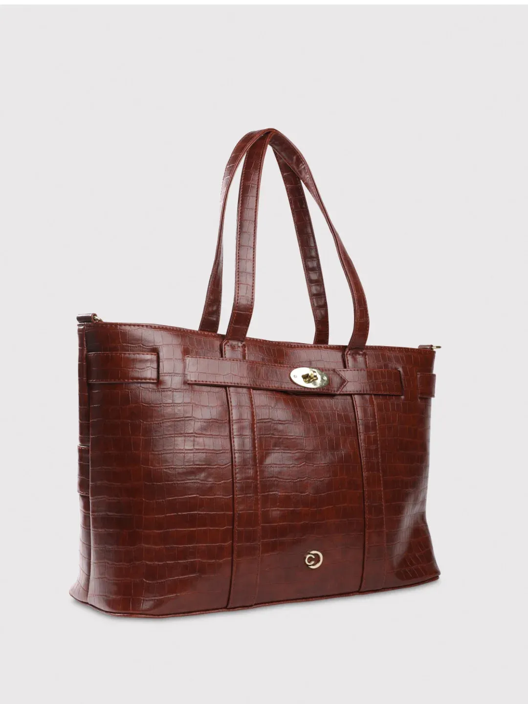Caprese Treza Laptop Tote Large Tan