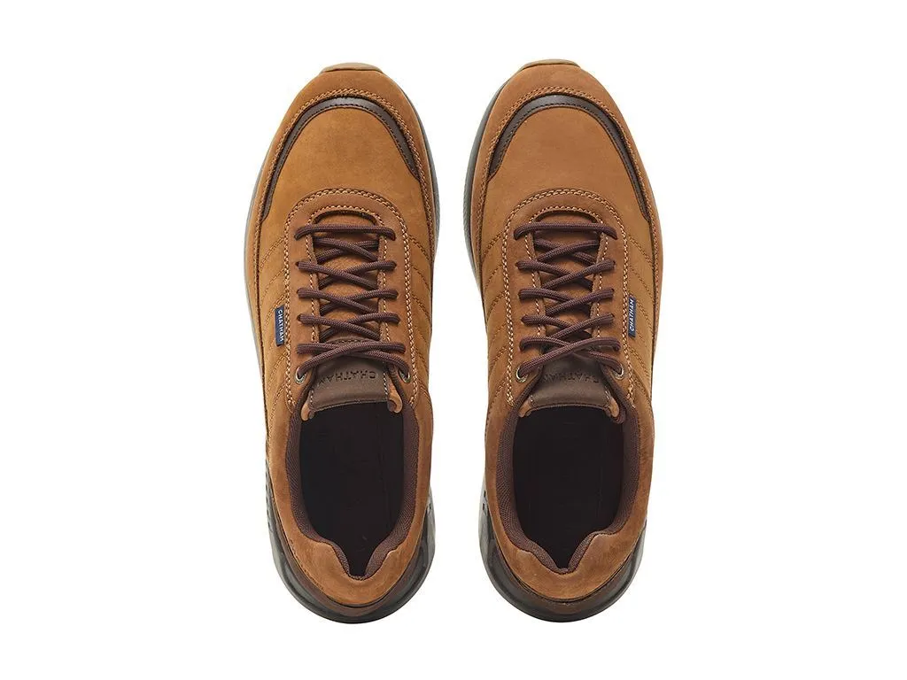 Chatham Nubuck Trainers Shoes For Men - Polperro in Tan, 6-15