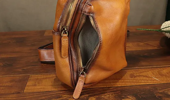 Chic Women's Crossbody Chest Bag Leather Sling Bags For Women