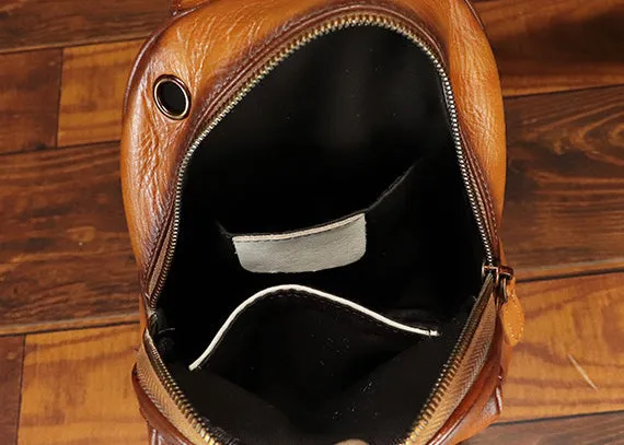 Chic Women's Crossbody Chest Bag Leather Sling Bags For Women