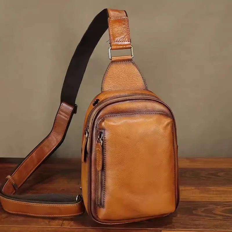 Chic Women's Crossbody Chest Bag Leather Sling Bags For Women