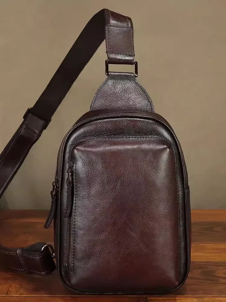 Chic Women's Crossbody Chest Bag Leather Sling Bags For Women