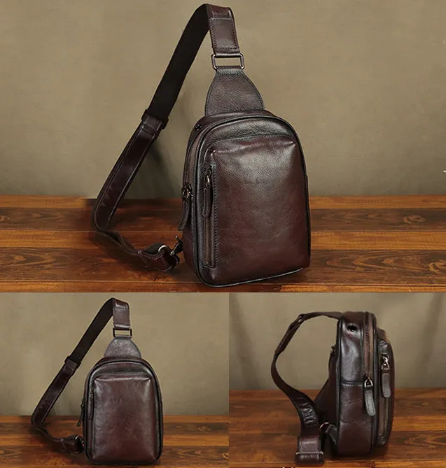 Chic Women's Crossbody Chest Bag Leather Sling Bags For Women
