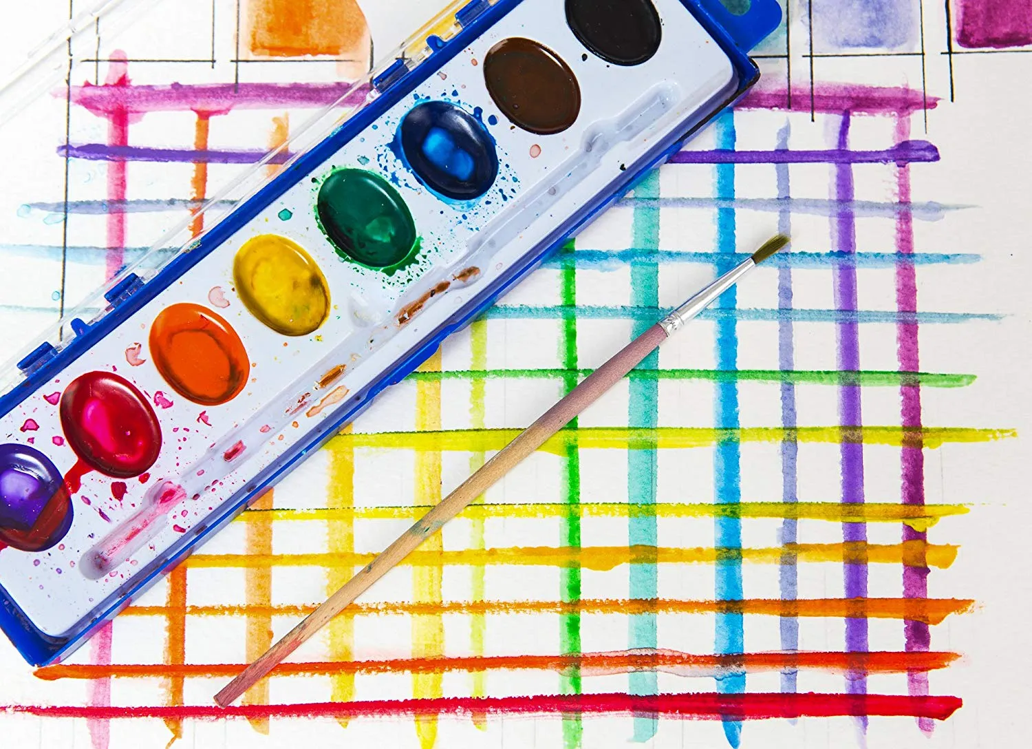 Color Swell Best Watercolor Paints Bulk Pack (10 Packs, 8 Colors/Pack)