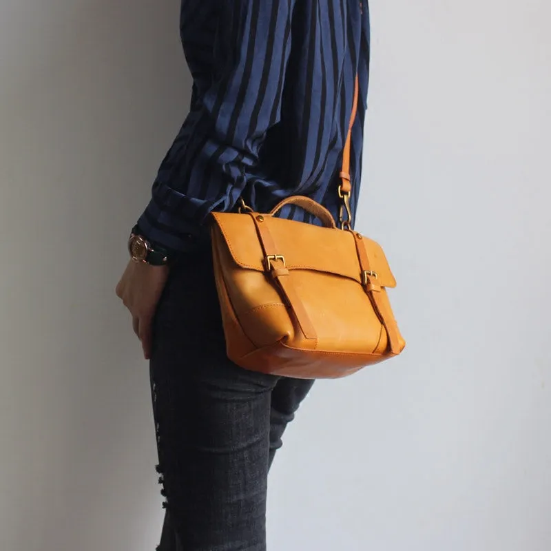 Cool Women's Brown Leather Satchel Bag Crossbody Bags Handbags