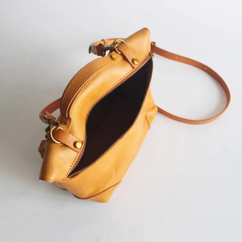 Cool Women's Brown Leather Satchel Bag Crossbody Bags Handbags