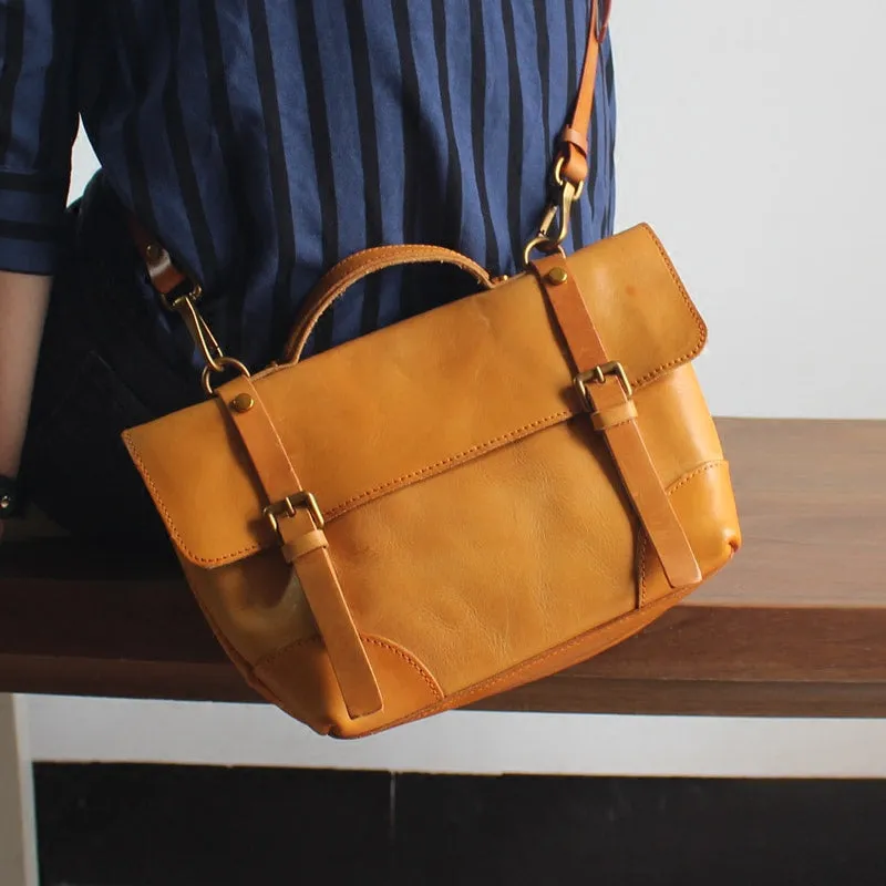 Cool Women's Brown Leather Satchel Bag Crossbody Bags Handbags