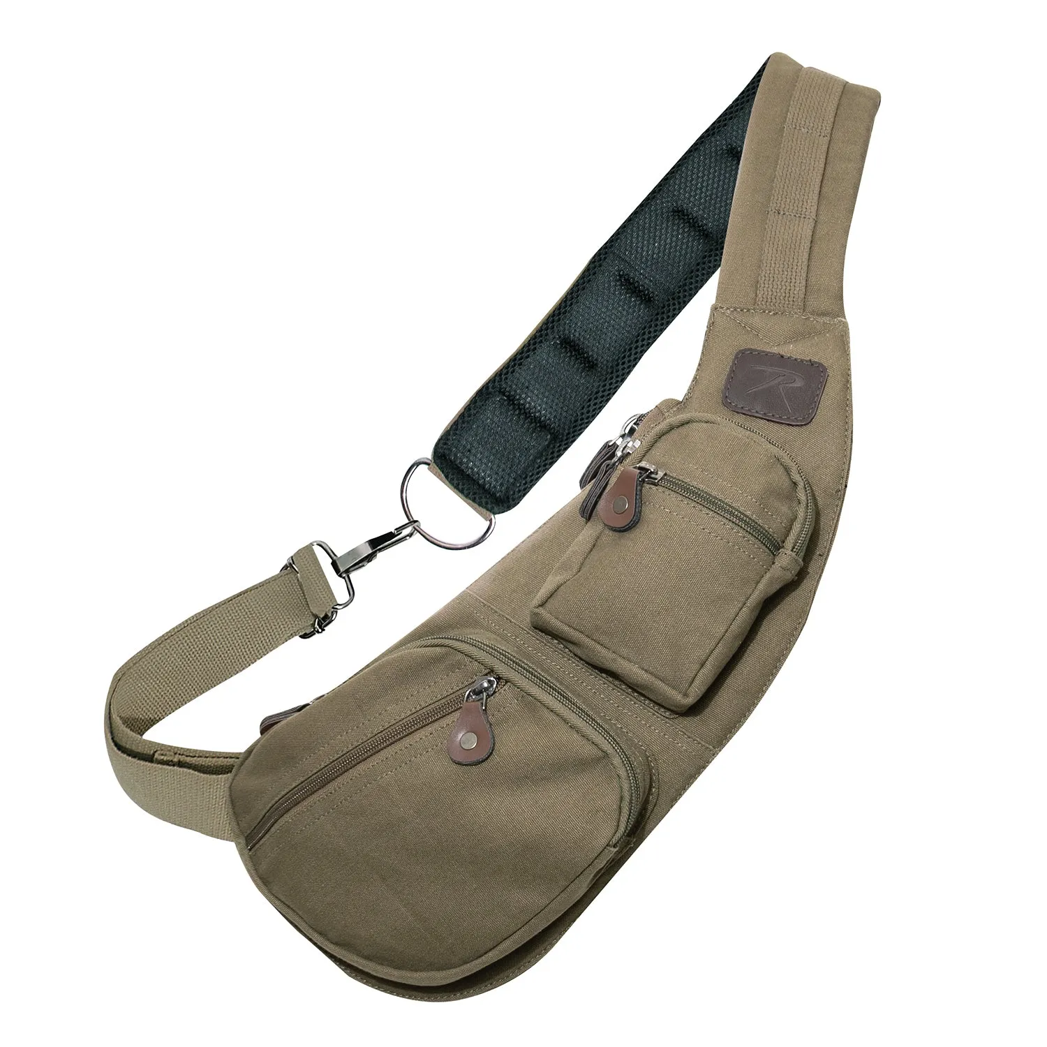 Crossbody Canvas Sling Bag Olive Drab