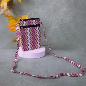 Daily Sling Pink Colour with Zig Zag Design.
