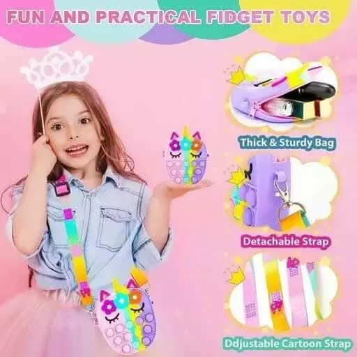 fashion street fs Pop It Fidget Toy Shoulder Bag