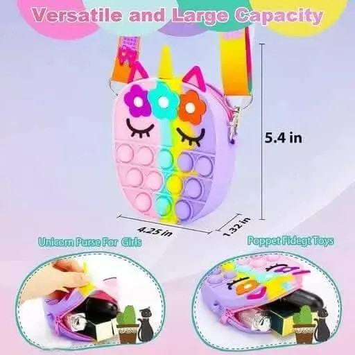 fashion street fs Pop It Fidget Toy Shoulder Bag