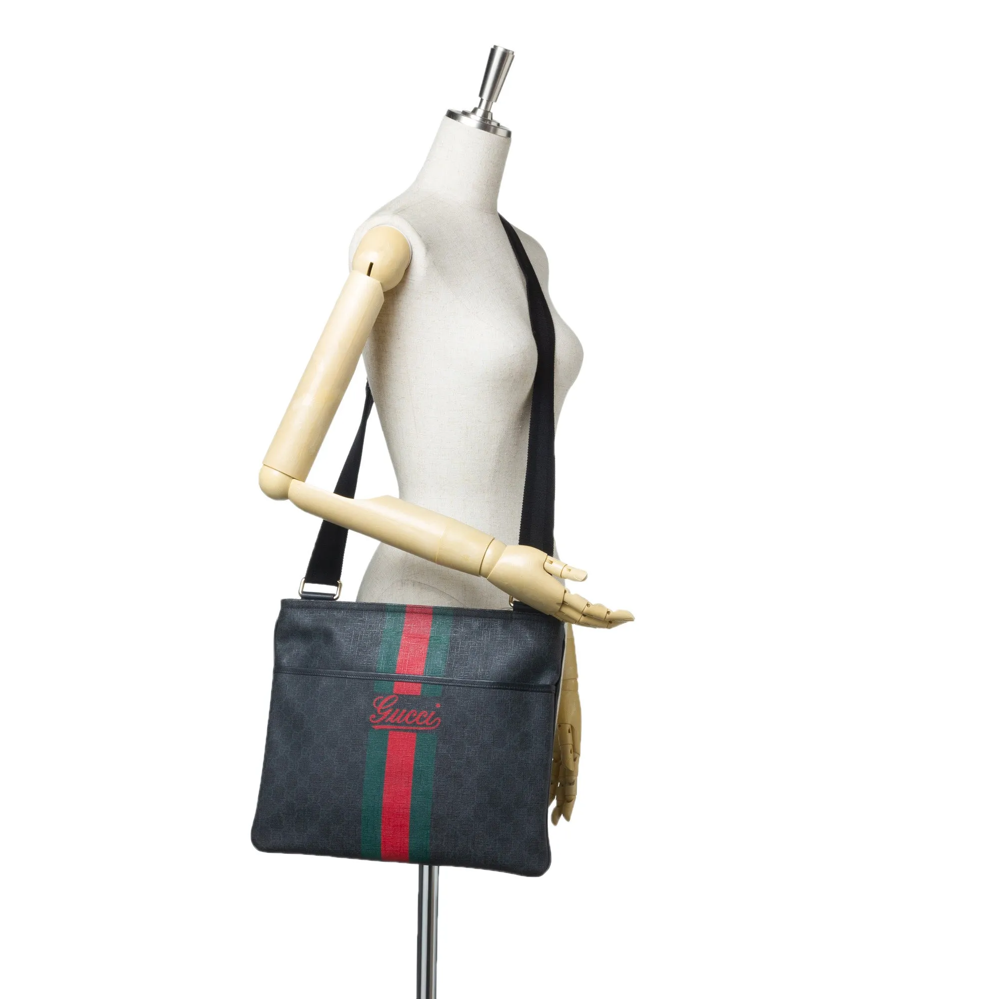 GUCCI SUPREME WEB MESSENGER BAG