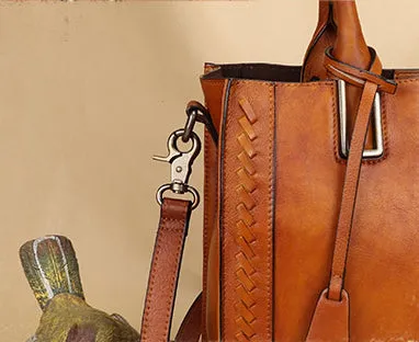 Handmade Womens Purple Tote Bag Shoulder Handbags