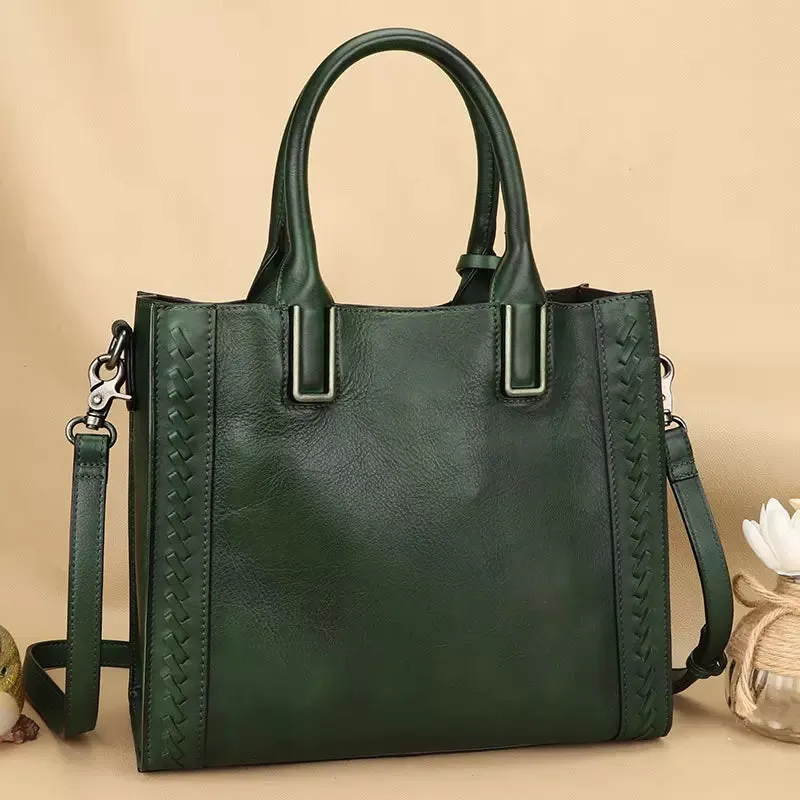 Handmade Womens Purple Tote Bag Shoulder Handbags