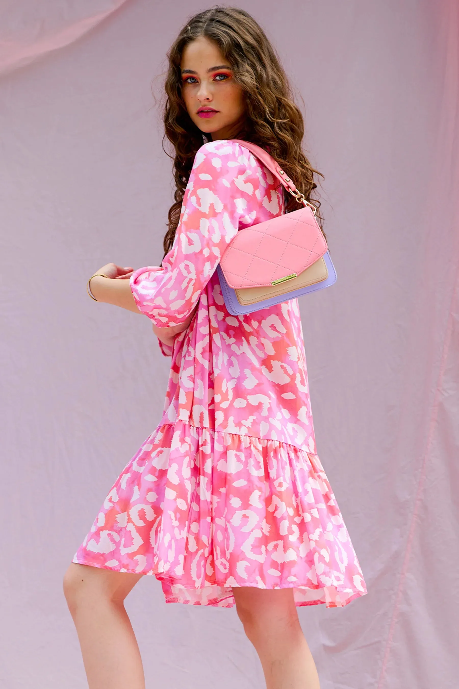 Imogene Sh. Dress - Pink Mix