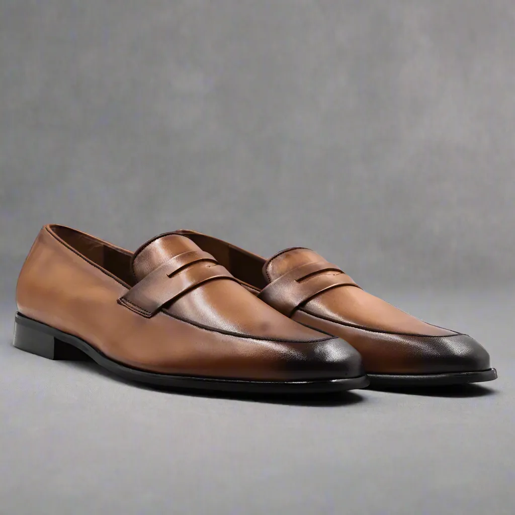 John Drake Penny Loafer in Brown