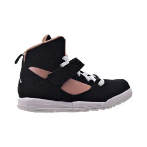 Jordan Flight 45 High Little Kids' Shoes Black-White-Rose Gold
