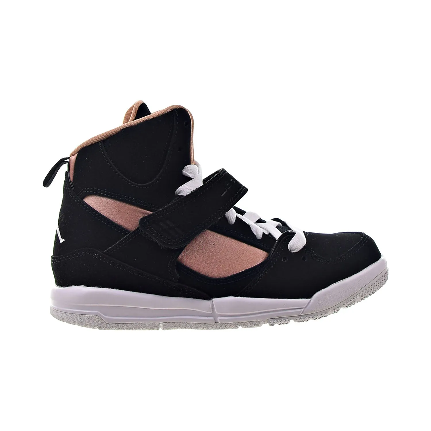 Jordan Flight 45 High Little Kids' Shoes Black-White-Rose Gold