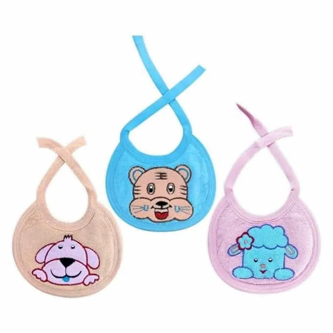 KIDS AND BEBS Baby Feeding Bibs, Bibs for New Born Baby, Baby Bibs, Cotton Bibs for Babies, Bibs for Baby Boy/Girl, Feather Soft Bib, Snap Button Closure )