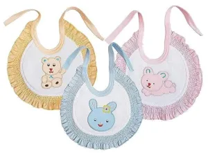 KIDS AND BEBS Baby Feeding Bibs Cotton Bibs for Babies, Bibs for Baby Boy/Girl U Type (Orange, Blue, pink)